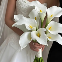Hochwertige 35cm künstliche PU Real Touch Calla Lily Home Decoration Ornamente Fotografie Requisiten Künstliche Blumen