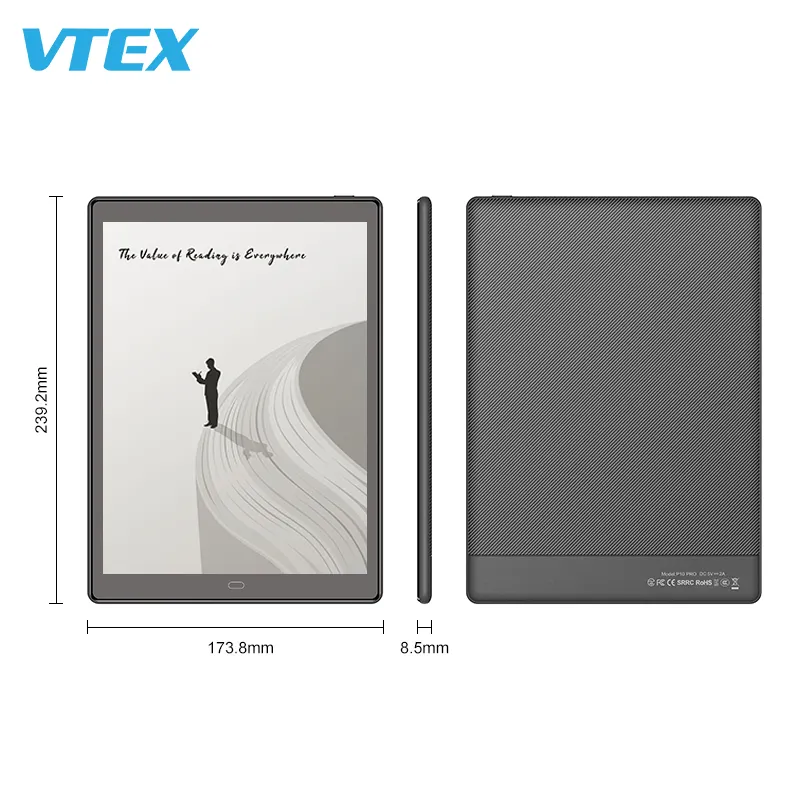 Vtex Pembaca Buku Elektronik A4 Murah 7.8 Inci Android 11 Quad Core E Ink Tablet Ebook Reader Mendukung Wifi Bt Tf Ebook Reader dengan Stylus