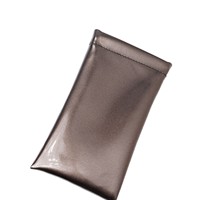 Étui de rangement rectangulaire en similicuir nacré pour lunettes, résistant à la pression, étui portable pour lunettes de soleil avec fermeture automatique à clip à ressort