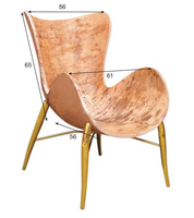 Chaise de salle à manger de style moderne avec structure en contreplaqué moulé pour salle à manger, salle de bain et zone de réception