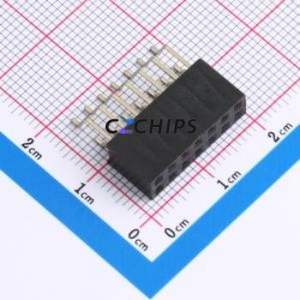 HX PM2.54-2x7P WT Pin Socket SMD,P=2.54mm,Horizontal Mount Connector ( Jack Structure: 2x7P )( Pitch: 2.54mm )( Row Spacing: - Product Image 1