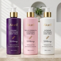 Akaril 500ml Lait Corporel Éclaircissant Naturel, Hydratant et Nourrissant, Parfum Frais, Pour Peaux Noires, Effet Éclaircissant Rapide
