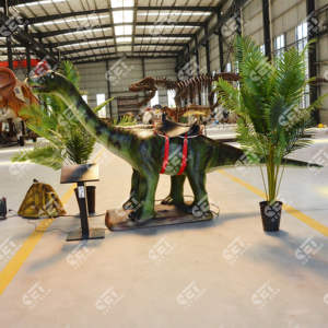 Offre Spéciale : Manège de Parc d'Attractions Dinosaure Animé à Bascule - Parasaurolophus - Product Image 3