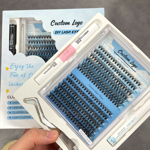 Private Label <strong>Cluster</strong> <strong>Lashes</strong> Kit D Curl <strong>Lash</strong> <strong>Clusters</strong> Invisible Band Natural Diy Individual Custom <strong>Cluster</strong> Eyelash Kit - Product Image 3