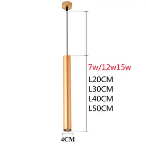 Moderna camera da letto comodino AC110V 220V lampade a sospensione a Led lampade a tubo nordico cucina sala da pranzo lampada sfondo 12w lampada a sospensione