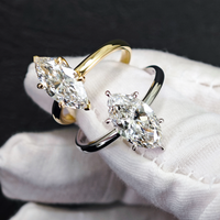 Bague en platine minimaliste avec diamant de laboratoire taille marquise 2,5 carats pour femme et homme, idéale pour mariage, fiançailles, anniversaire