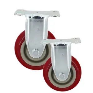 工业脚轮工厂出售车轮5英寸单向脚轮防滑中型双轴PVC圆边波尔多车轮