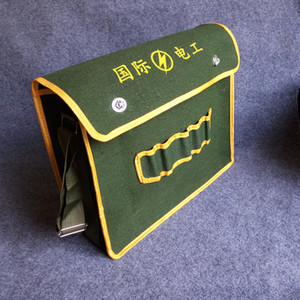 Canvas Electrician Tool Bag Military Green Multi Function Shoulder Bag Toolkit 20 Capacity - Product Image 5