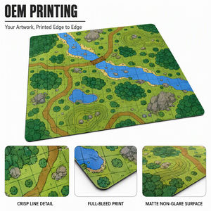 Tapis de jeu de bataille en néoprène 4x4 FT 4x6 FT, taille personnalisée, impression OEM, terrain sauvage, 2 mm, antidérapant, tapis de jeu de guerre - Product Image 4