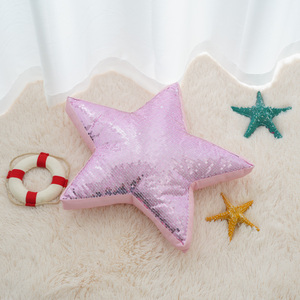 Cojín de espuma viscoelástica con forma de estrella para decoración del hogar, almohada decorativa hecha a mano con lentejuelas, en forma de corazón, para vacaciones - Product Image 4