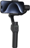 Stabilisateur portable 3 axes S6 avec contrôle intelligent par application, suivi IA du visage, anti-tremblement pour diffusion en direct et prise de vue vidéo sur smartphone