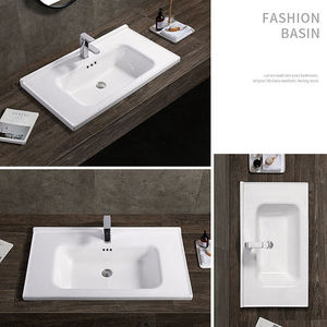 Lavabo Rectangular Moderno de Porcelana para Baño de Apartamento, Villa u Hotel - Product Image 4