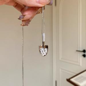 Collier en argent pur S925, ciel étoilé, petit diamant cassé, design de niche haut de gamme, étincelant, fin, brillant, à la mode, perlé - Product Image 2