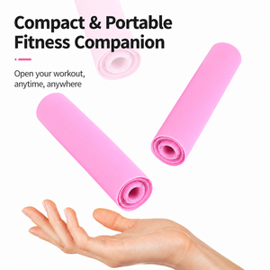 Tapis de yoga en latex 100 % naturel avec logo personnalisé OEM, respectueux de l'environnement, antidérapant, bande de résistance pour le yoga, le Pilates, la salle de sport à domicile - Product Image 2