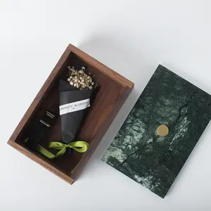 Caja de madera y mármol para barra de labios personalizada, soporte de exhibición de anillo de joyería, caja de cartón de Color, tablero de mármol, venta al por mayor