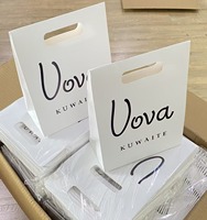 Bolsas para Recuerdos de Boda, Duraderas, con Logotipo Personalizado en Relieve, Cinta de Algodón, Bolsas de Regalo para Boutique de Zapatos, Bolsas de Papel para Compras, Bolsas para Ropa