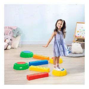 Interesting Kids Indoor and Outdoor Balance Beam Build Coordination and Balance Toddler Obstacle Course Floor Games