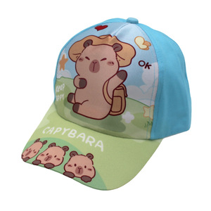 All'ingrosso cartone animato grazioso Design capibara tappi a punta da Baseball regolabile e durevole berretto da Baseball da viaggio cappelli Casual <span class=keywords><strong>per</strong></span> <span class=keywords><strong>bambini</strong></span> - Product Image 2
