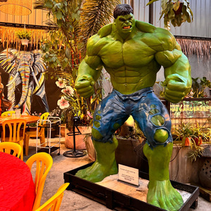 Figuras de Acción de Películas de Superhéroes Famosos de Alta Calidad al por Mayor, Estatua Gigante de <span class=keywords><strong>Hulk</strong></span> de Fibra de Vidrio, Decoración para Gimnasio - Product Image 4