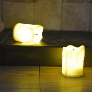 Bougies électriques à <span class=keywords><strong>LED</strong></span> à piles, chauffe-plat, sans flamme, blanc chaud, pour décoration de noël, vacances, mariage, 2 pièces - Product Image 4