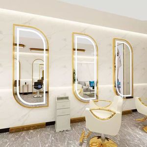 Espejo de tocador con luz LED personalizado de longitud completa, estilo moderno, peluquería colgante para salón, barbería, hecho de Metal para uso en centro comercial - Product Image 6