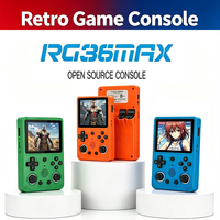 Console de jeu portable RG36MAX, système de jeu vidéo 3,5 pouces, meilleure console de jeu portable rétro, console de jeu R36S