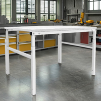 Station d'emballage métallique commerciale moderne, établi pliable réglable, durable pour la logistique, l'emballage, les centres commerciaux, les gymnases, les hôtels, les écoles et les ateliers