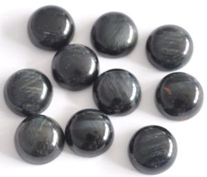 Lote de 5 Piezas de Gemas de Ojo de Tigre Negro Redondas de 5 mm para Joyería, OFERTA DE LIQUIDACIÓN - Product Image 2
