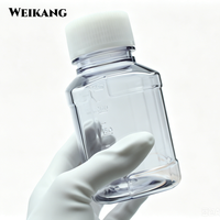 Bouteille de culture en plastique carrée transparente pour laboratoire, conteneur de culture cellulaire 250 ml 500 ml pour la microbiologie