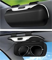Boîte de rangement pour lunettes de soleil pour pare-soleil de voiture, en ABS, étui portable pour lunettes, clip universel pour lunettes