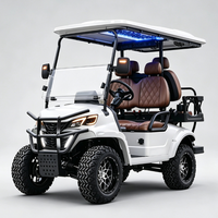 Voiturette de golf électrique de luxe pour 4 passagers, couleur personnalisée, batterie lithium longue portée