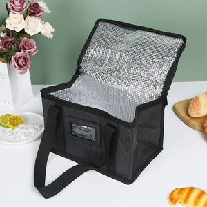 Custom Logo Reusable Insulated Portable Canvas Lunch Bag Non-Woven Cooler for Food Personalized Blank Lunch Bag - Product Image 1