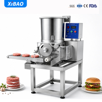 Nouvelle machine automatique commerciale XIBAO pour la fabrication de galettes de hamburgers, machine industrielle de formage de galettes de viande, 2100p/h, 220v/380v, 1 an de garantie