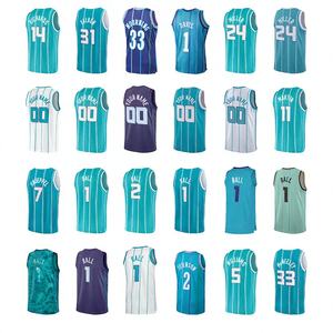 Prêt à expédier pour <span class=keywords><strong>Charlotte</strong></span> Hornets Basketball Vest #15 RICHARDS Meilleur maillot brodé Plus Size Disponible American Basketball - Product Image 1