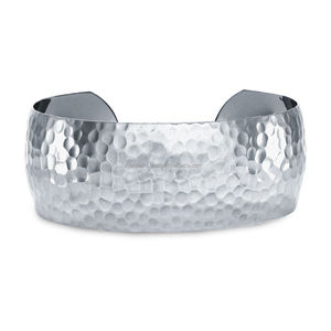 Women's Hammered Sterling <b>Silver</b> <b>Cuff</b> <b>Bracelet</b> by (A Z) for Parties CMA Certified - Product Image 1