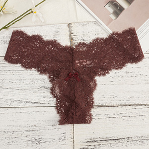 Culotte sexy pour femme, culotte en dentelle ajourée, string en dentelle, sous-vêtements pour filles, lingerie transparente, lingerie douce - Product Image 6