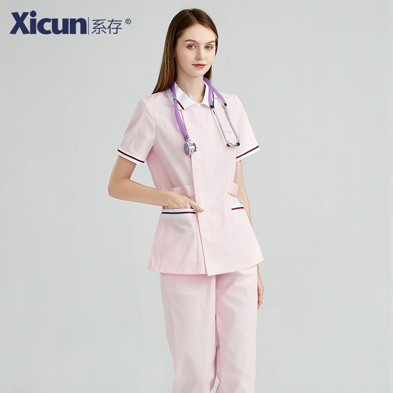 Pink short-sleeved shirt (top + pants)