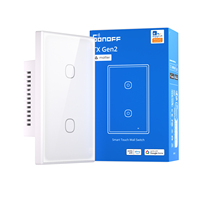 SONOFF T6 120 Matter TX Gen2 US Interrupteur mural tactile intelligent avec relais détachable, minuterie réglable, localisateur, compatible avec l'écosystème Apple