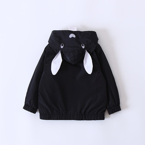 Vêtements pas chers en ligne, veste coupe-vent décontractée à motif animal pour enfants, prix bas, fabrication de vestes avec oreilles de lapin - Product Image 4
