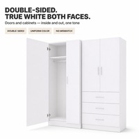Panneau MDF mélaminé double face blanc pur 4x8, utilisé pour la fabrication de panneaux de fibres dans les armoires et les placards