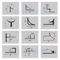 NIUYUAN Usine fiable, garniture de carrelage d'angle intérieur en aluminium métallique sur mesure