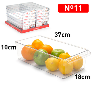 Sistema Organizzatore per Frigorifero N.11 37x18x10cm Contenitore in Plastica per Uso Domestico in Cucina - Product Image 1