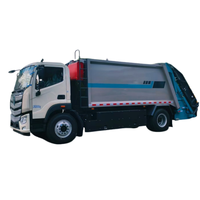 Camion à ordures compacteur électrique Foton, avec fonction d'auto-déchargement, camion de compactage hydraulique à émissions zéro.