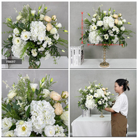 Meilleures ventes DKB - Grandes roses en soie au toucher réel, boules de fleurs artificielles d'hortensia pour les centres de table de mariage