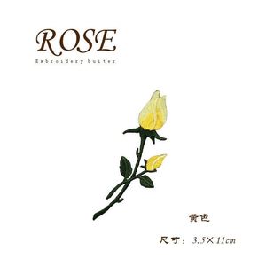 Classical Style Embroidery Iron on Colorful Rose Patch for Decoration - Product Image 5