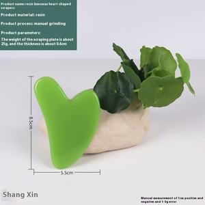 HZ Quick Bruising Full Body Acupoint Facial Back Massage 2026 Ready Jade Roller Ready Heart-Shaped Resin Gua Sha Board - Product Image 4
