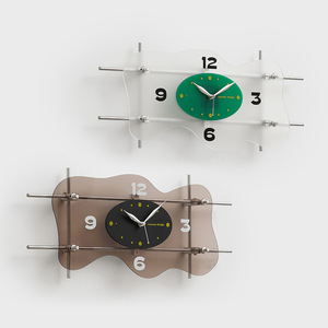 Wozoom Creative Minimalist Wall <b>Clock</b> Irregular Shape Analog Silent <b>Battery</b> Powered Living Room Decor - Product Image 2