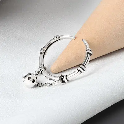 Net Red Retro Jewelry wholesale Thai Silver Style Textile Ring Female Trend Personality Simple And Versatile Open Ring