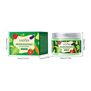 Maschera detergente viso SADOER alla frutta e verdura, pulizia profonda del sebo, trattamento rinfrescante per la pelle, vendita all'ingrosso - Product Image 5