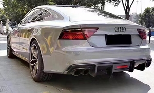 Bất <span class=keywords><strong>Carbon</strong></span> <span class=keywords><strong>Fiber</strong></span> Với LED Phía Sau Bumper <span class=keywords><strong>Diffuser</strong></span> Cho <span class=keywords><strong>A7</strong></span> 2016 Thể Thao - Product Image 4